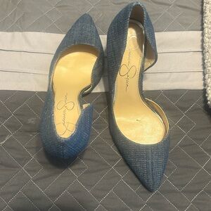Denim Jessica Simpson pumps. Size 6 1/2